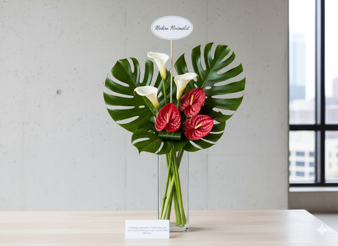 Modern minimalist arrangement